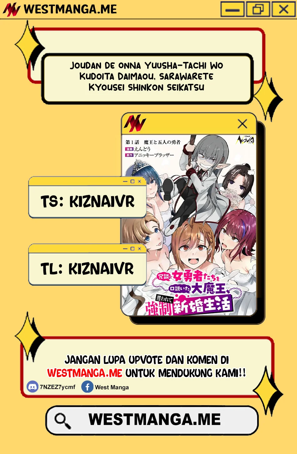 Komik Joudan de Onna Yuusha-tachi wo Kudoita Daimaou, Sarawarete Kyousei Shinkon Seikatsu Chapter 1 gambar nomor 1