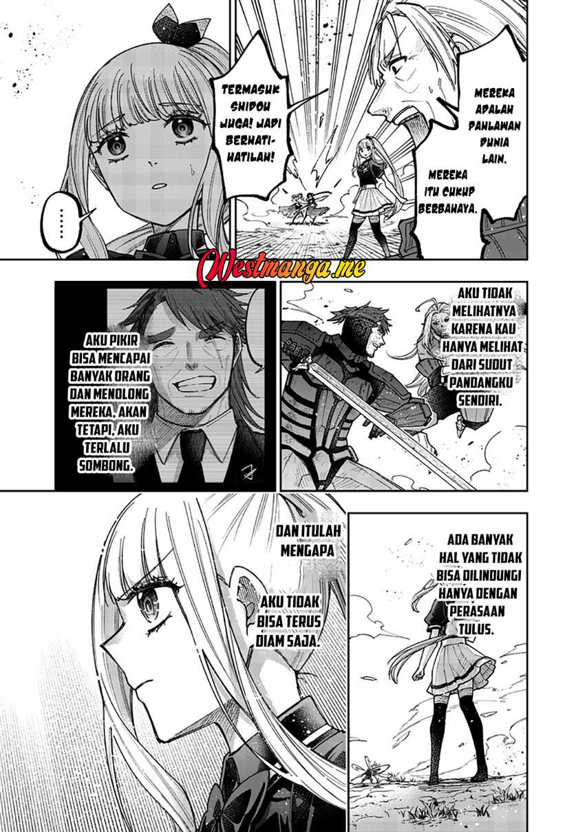 Kyuuseishu MESHIA ~Isekai wo sukutta moto yuusha ga mamono no afureru genjitsu sekai wo musou suru~ Chapter 56 Gambar 5