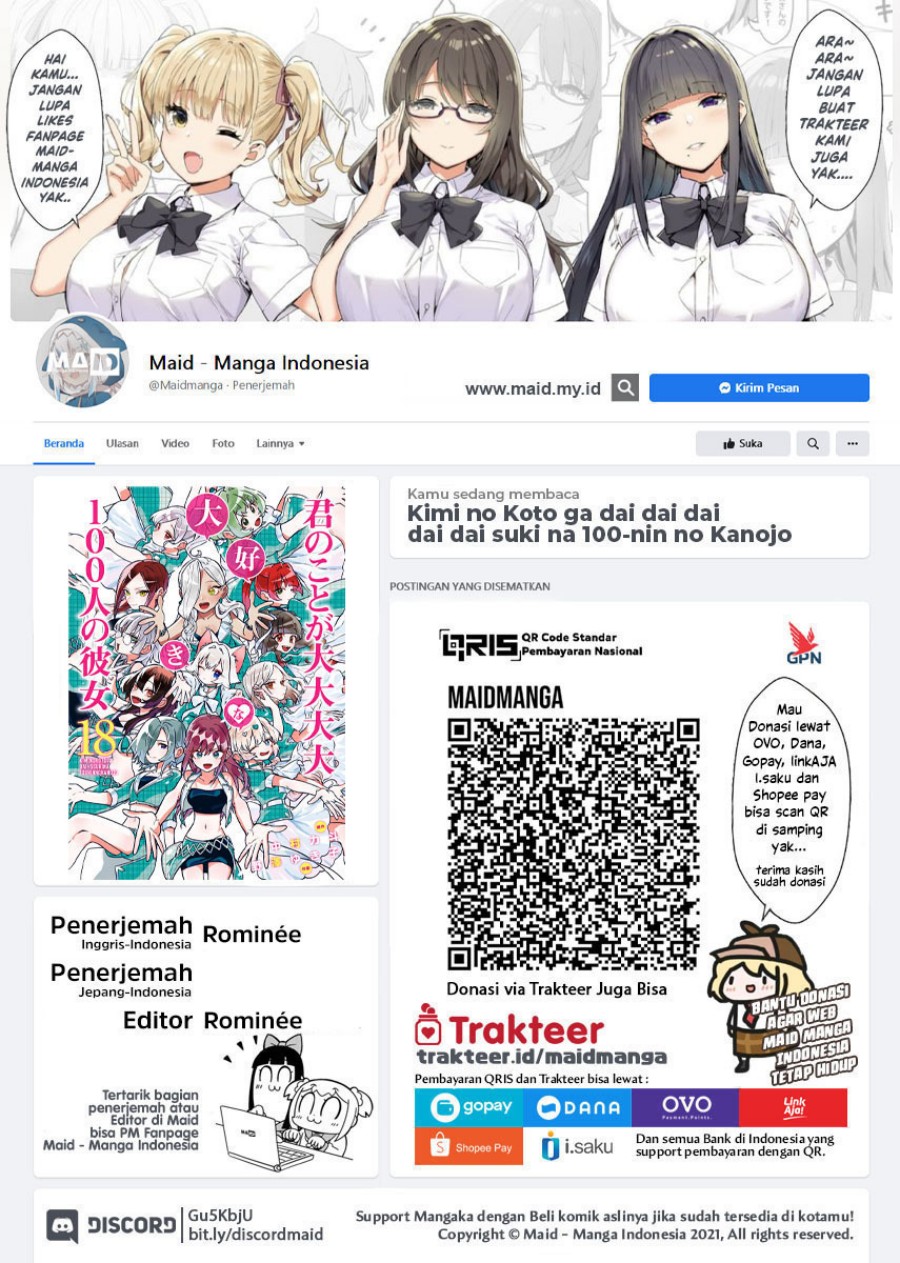 Manga Kimi no Koto ga Dai Dai Dai Dai Daisuki na 100-ri no Kanojo Chapter 133 gambar nomor 2