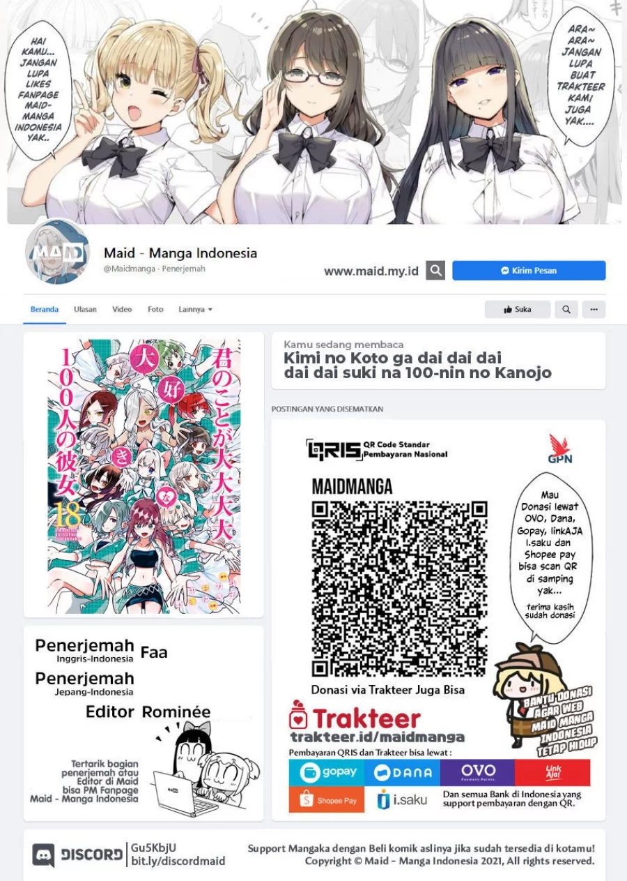 Manga Kimi no Koto ga Dai Dai Dai Dai Daisuki na 100-ri no Kanojo Chapter 135 gambar nomor 2