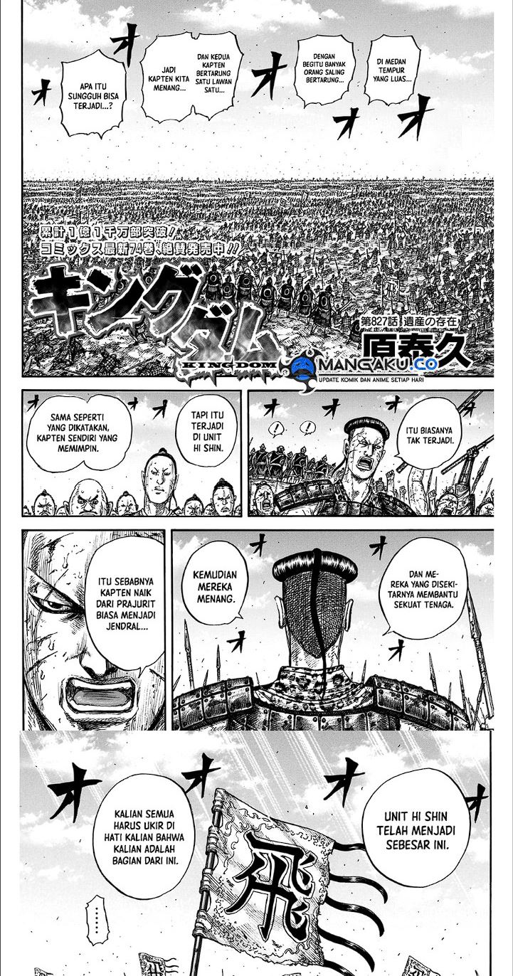 Manga Kingdom Chapter 827 gambar nomor 2