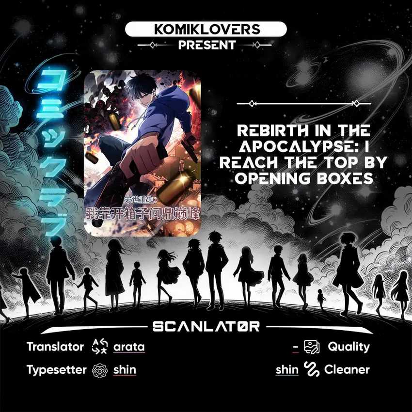 Komik Rebirth in the Apocalypse: I Reach the Top by Opening Boxes Chapter 1 gambar nomor 1