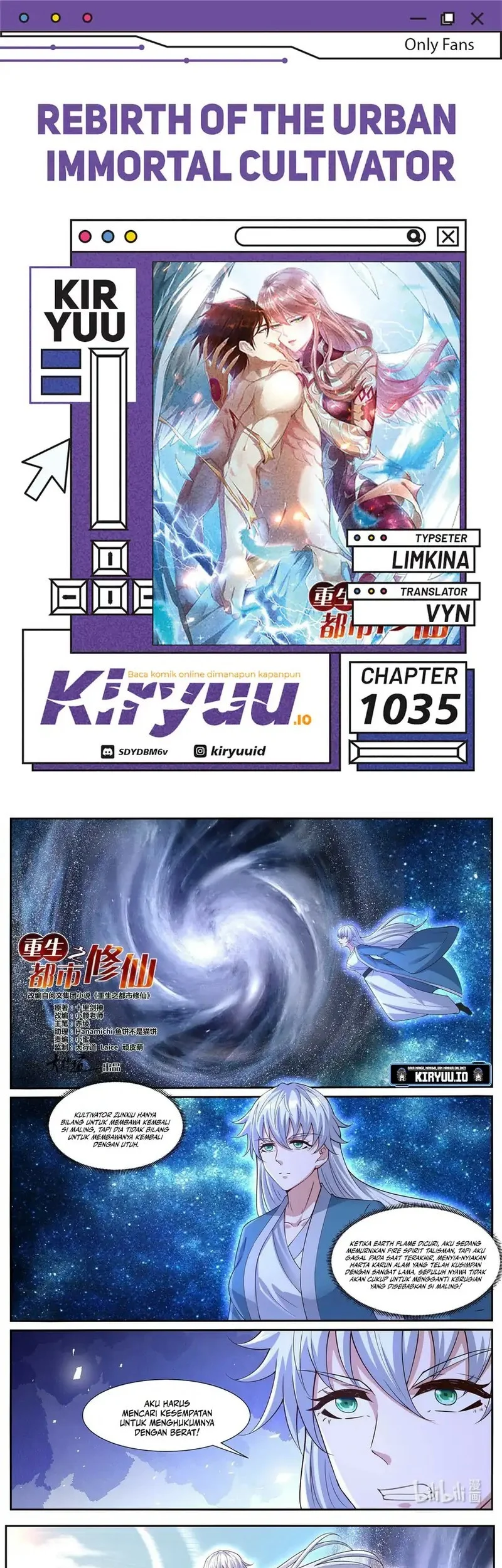 Komik Rebirth Of The Urban Immortal Cultivator Chapter 1035 gambar nomor 1