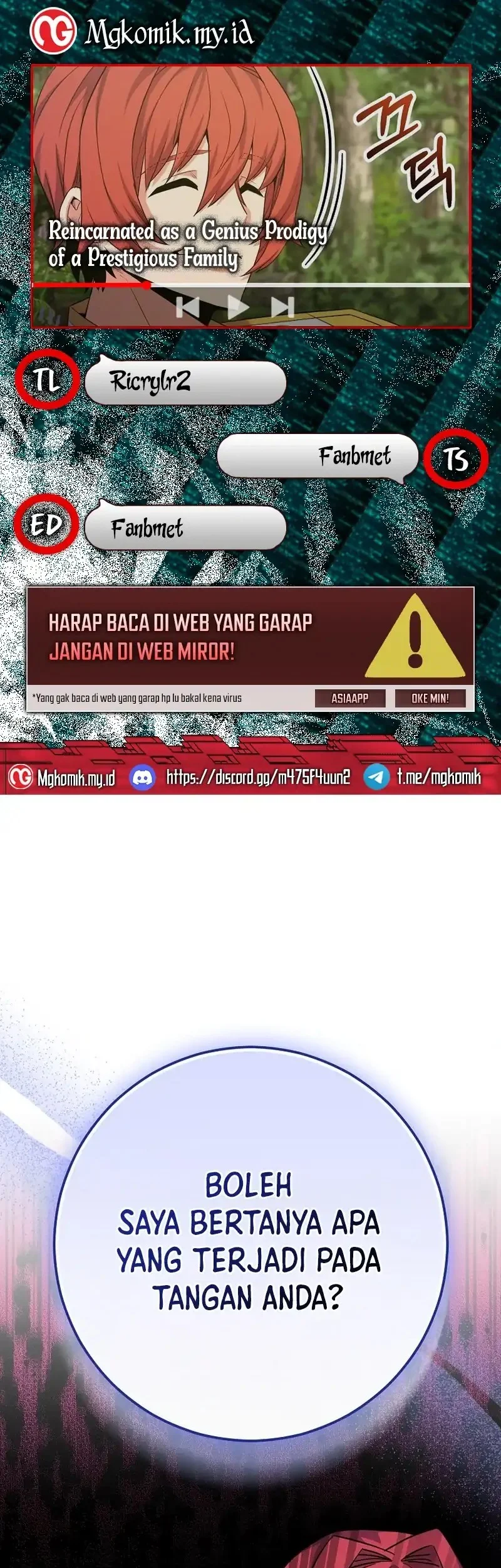 Komik Reincarnated as a Genius Prodigy of a Prestigious Family Chapter 63 gambar nomor 1