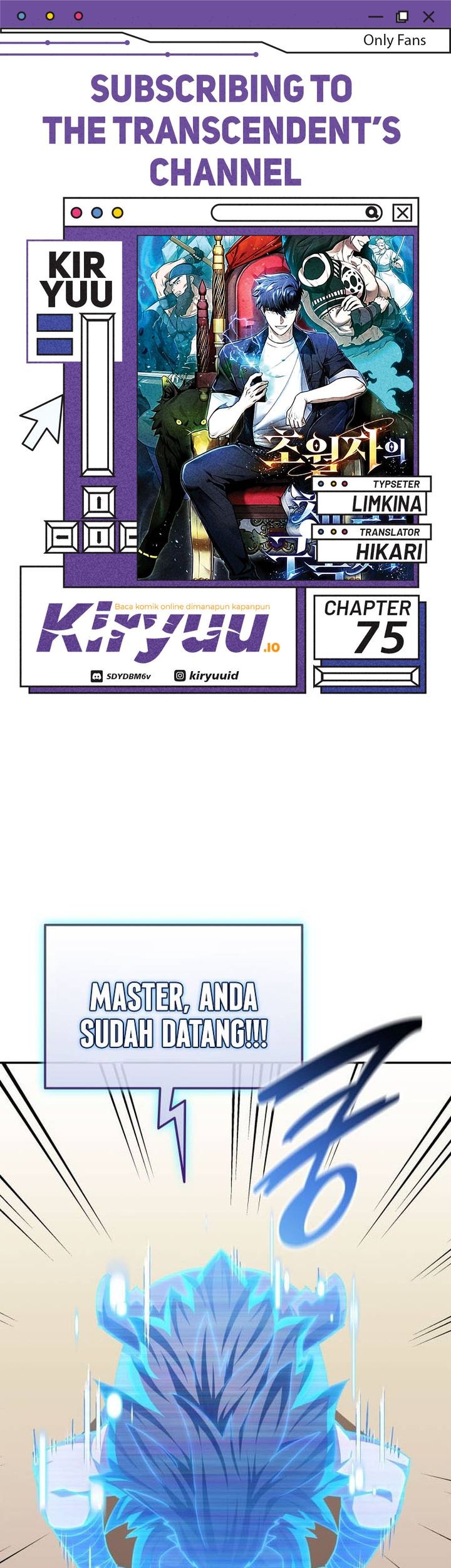 Komik Subscribing to the Transcendent’s Channel Chapter 75 gambar nomor 1