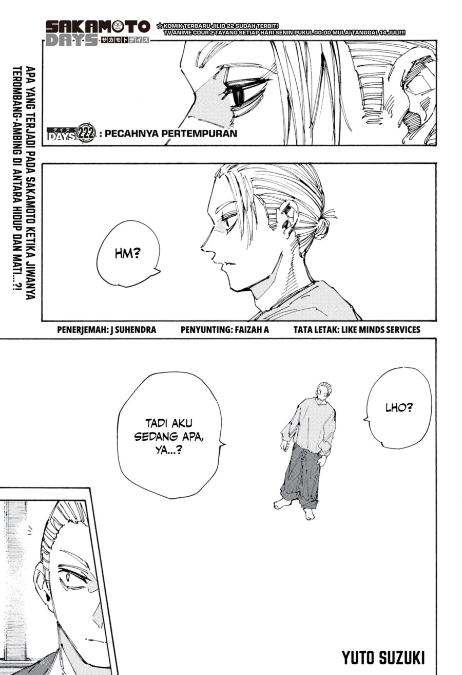 Komik Sakamoto Days Chapter 222 gambar nomor 1