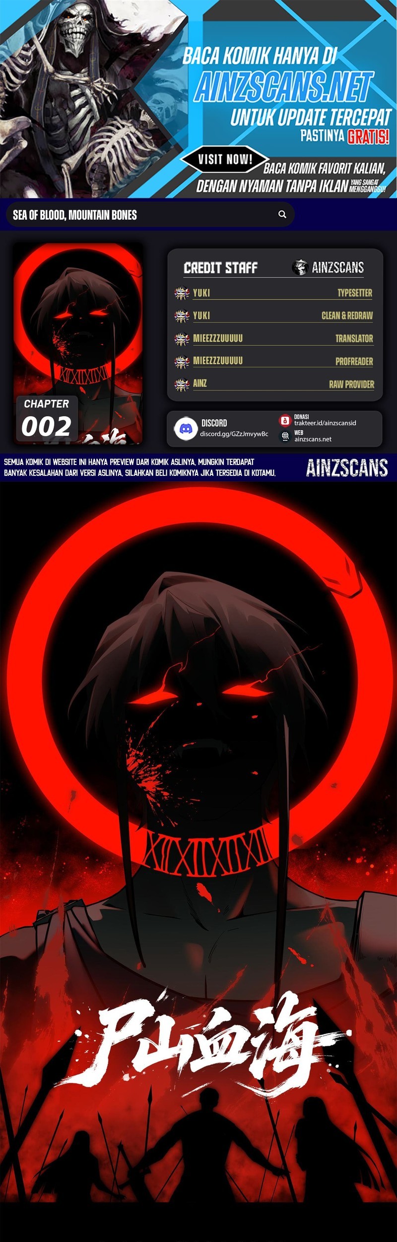 Komik Sea of Blood Mountain of Bones Chapter 2 gambar nomor 1