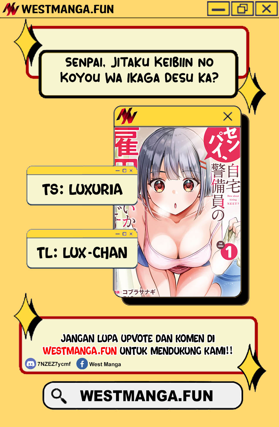 Manga Senpai, Jitaku Keibiin no Koyou wa Ikaga desu ka? Chapter 1 gambar nomor 2