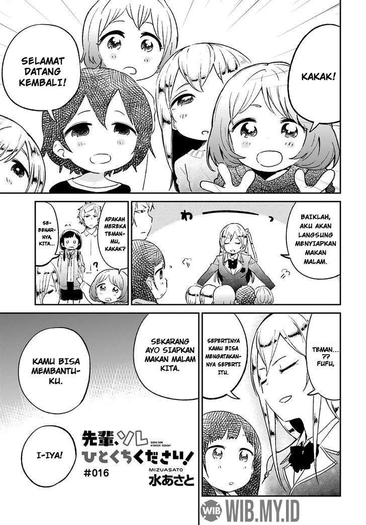 Manga Senpai, Sore hitokuchi kudasai! Chapter 16 gambar nomor 2
