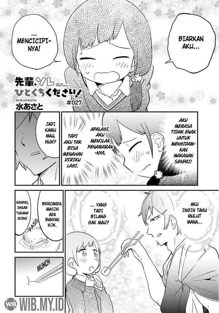 Senpai, Sore hitokuchi kudasai! Chapter 27 Gambar 3