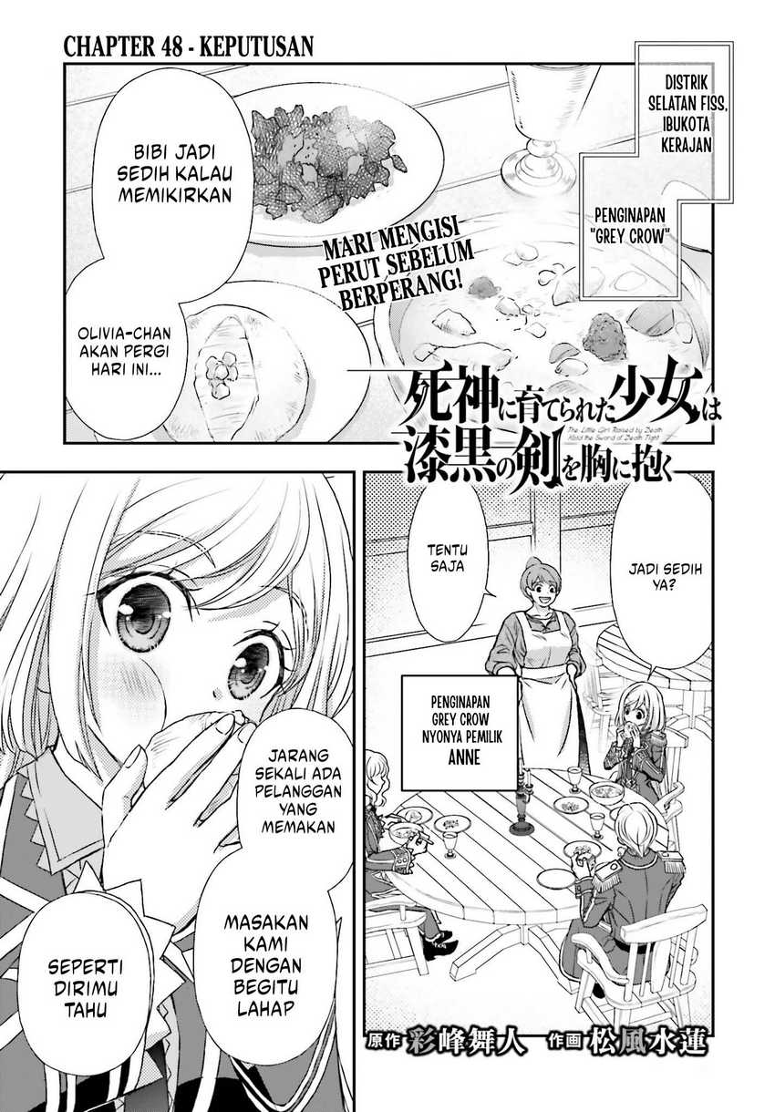 Manga Shinigami ni Sodaterareta Shoujo wa Shikkoku no Tsurugi wo Mune ni Idaku Chapter 48 gambar nomor 2