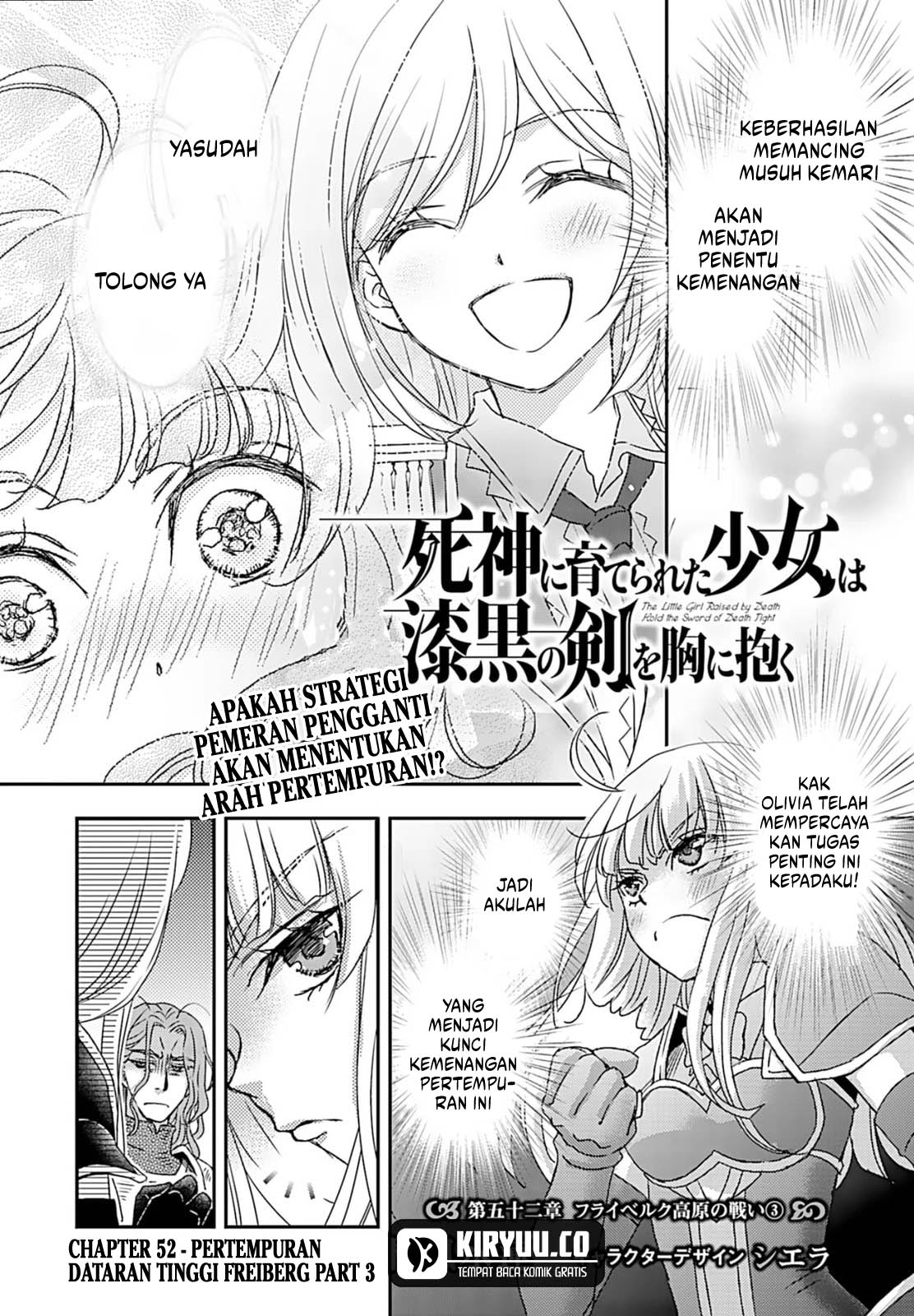 Manga Shinigami ni Sodaterareta Shoujo wa Shikkoku no Tsurugi wo Mune ni Idaku Chapter 52 gambar nomor 2