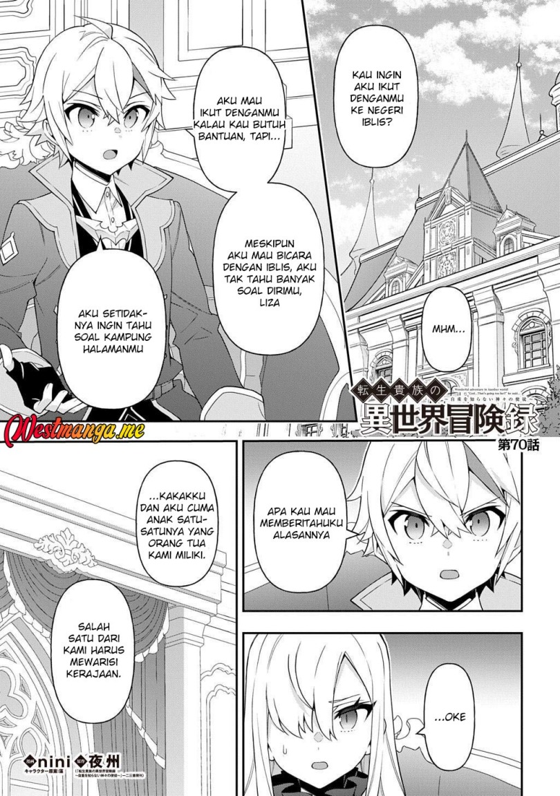 Manga Tensei Kizoku no Isekai Boukenroku ~Jichou wo Shiranai Kamigami no Shit Chapter 70 gambar nomor 2