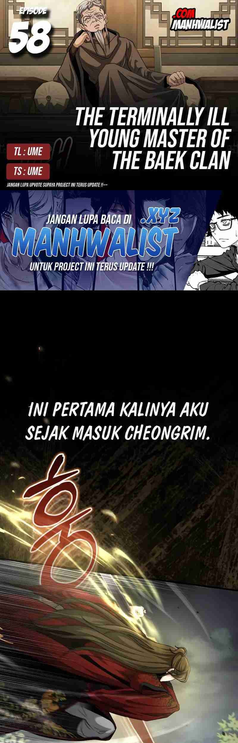 Komik The Terminally Ill Young Master of the Baek Clan Chapter 58 gambar nomor 1