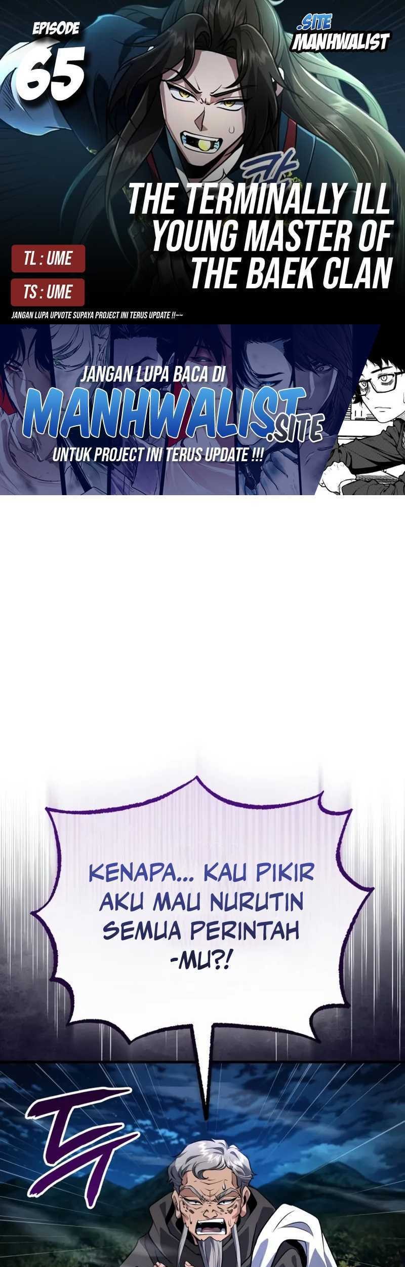 Komik The Terminally Ill Young Master of the Baek Clan Chapter 65 gambar nomor 1