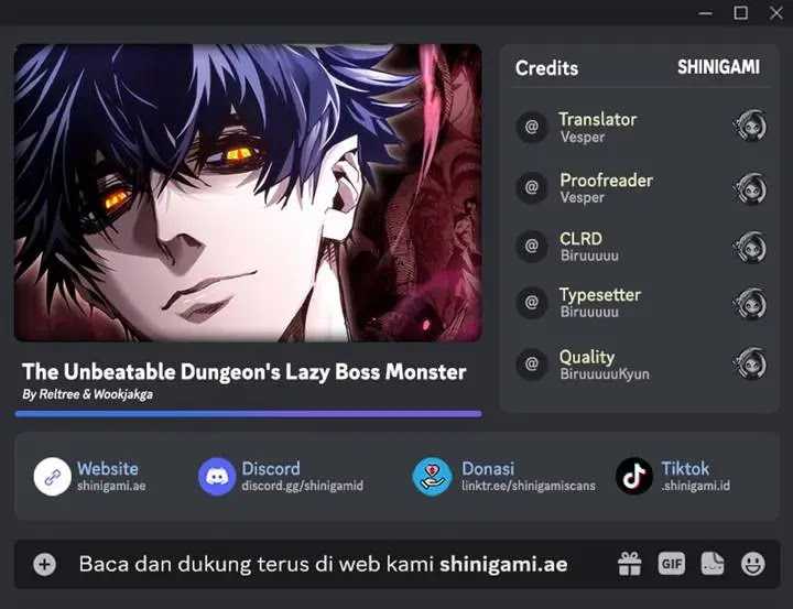 Komik The Unbeatable Dungeon’s Lazy Boss Chapter 73 gambar nomor 1