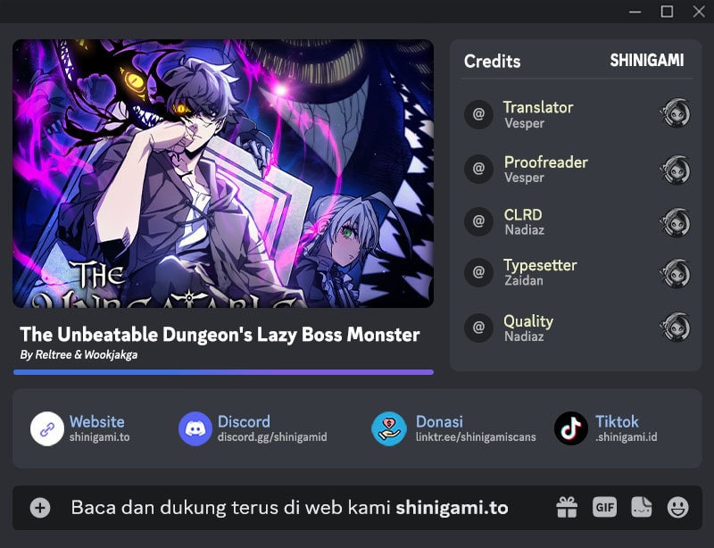 Komik The Unbeatable Dungeon’s Lazy Boss Chapter 83 gambar nomor 1