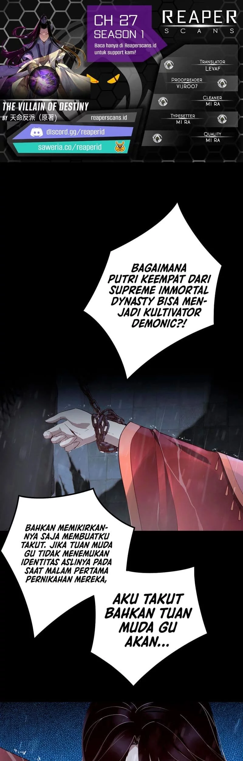 Komik The Villain Of Destiny Chapter 27 gambar nomor 1