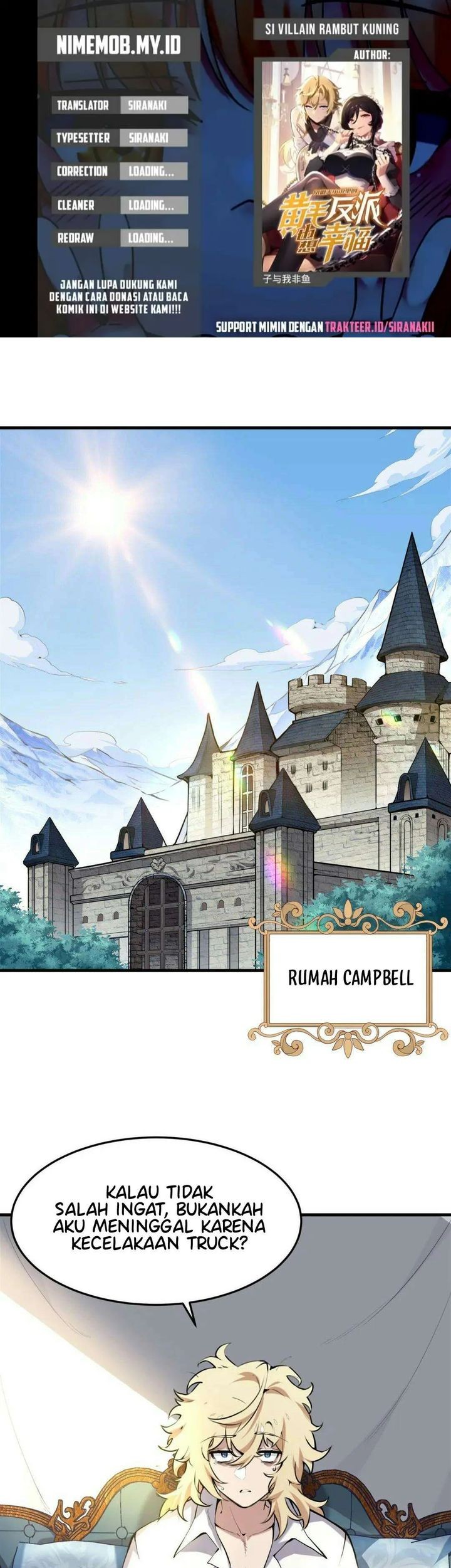 Komik The Yellow-haired Villain in Female Main Character’s Novel wants Happiness Chapter 1 gambar nomor 1