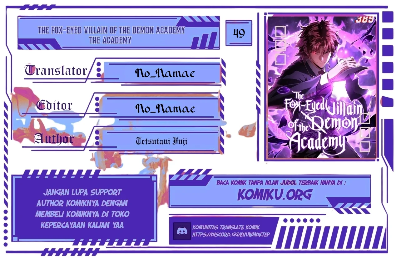 Komik The Fox-Eyed Villain Of The Demon Academy Chapter 49 gambar nomor 1