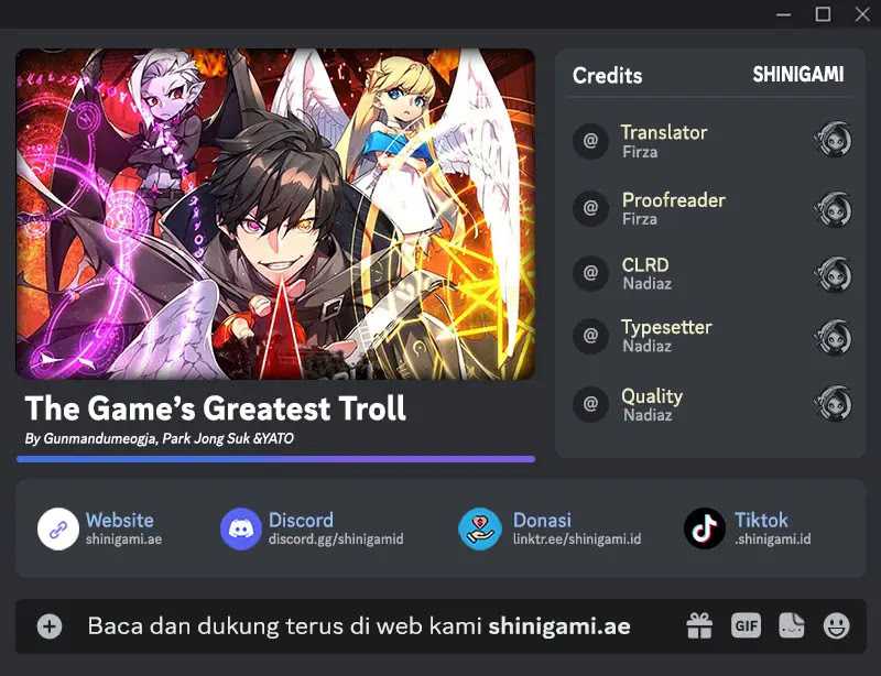 Komik The Game’s Greatest Troll Chapter 64 gambar nomor 1