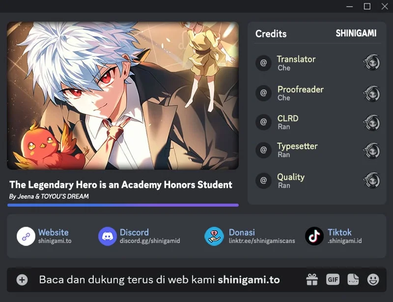 Komik The Legendary Hero Is An Academy Honors Student Chapter 62 gambar nomor 1