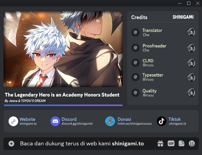 Komik The Legendary Hero Is An Academy Honors Student Chapter 63 gambar nomor 1