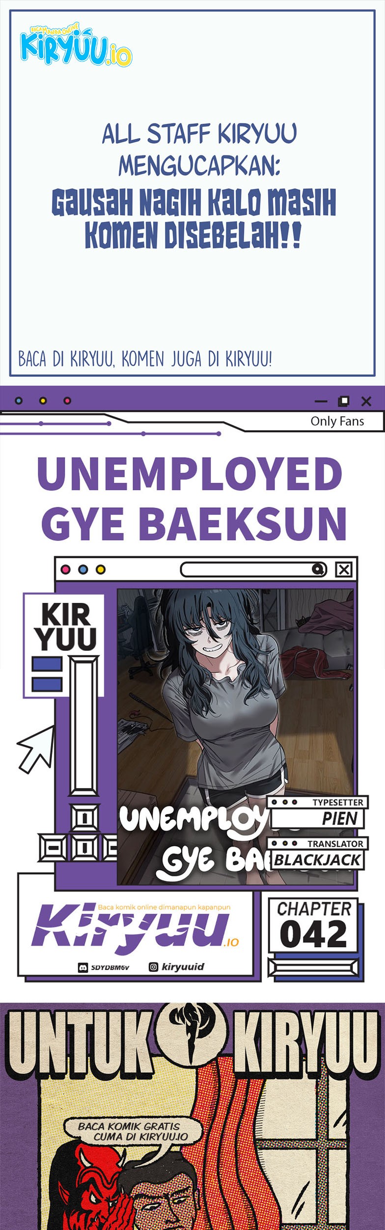 Komik Unemployed Gye Baek Soon Chapter 42 gambar nomor 1