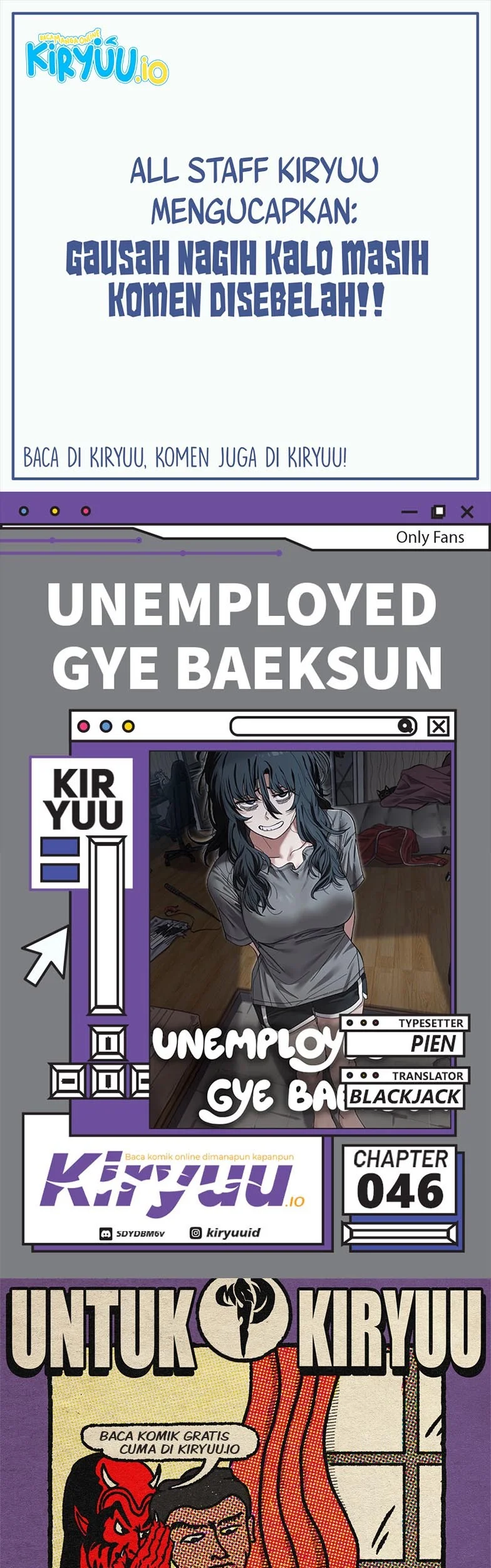Komik Unemployed Gye Baek Soon Chapter 46 gambar nomor 1