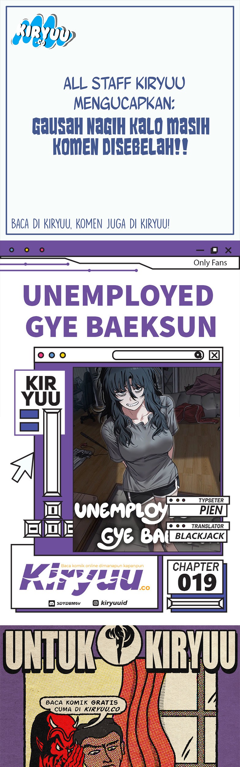 Komik Unemployed Gye Baek Soon Chapter 19 gambar nomor 1