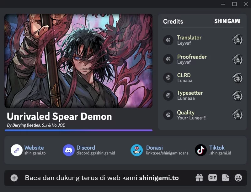 Komik Unrivaled Spear Demon Chapter 19 gambar nomor 1