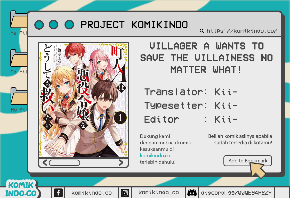 Komik Villager A Wants to Save the Villainess no Matter What! Chapter 1 gambar nomor 1