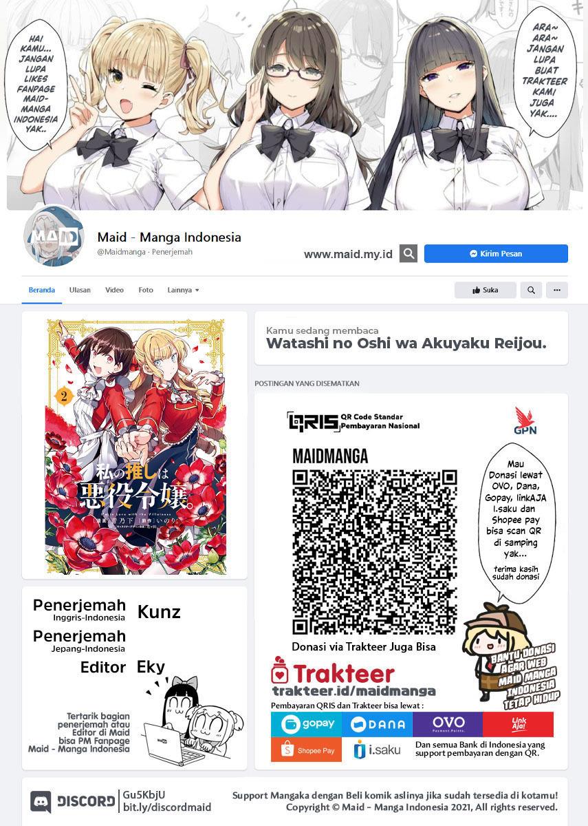 Manga Watashi no Oshi wa Akuyaku Reijou. Chapter 30 gambar nomor 2