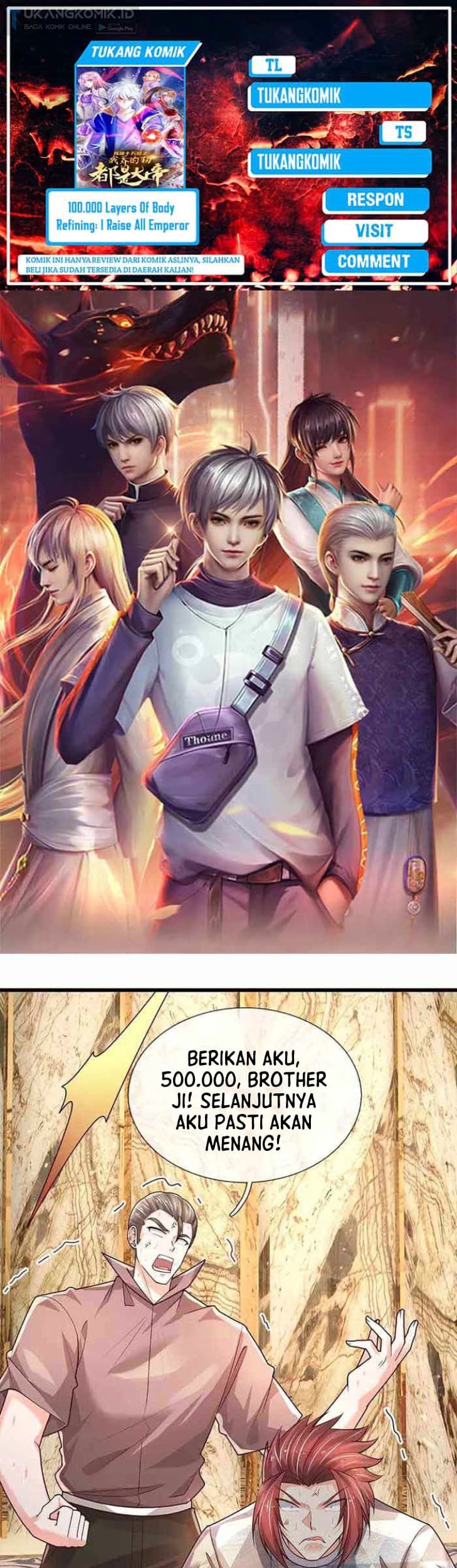 Komik 100.000 Layers Of Body Refining: I Raise All Emperor Chapter 288 gambar nomor 1