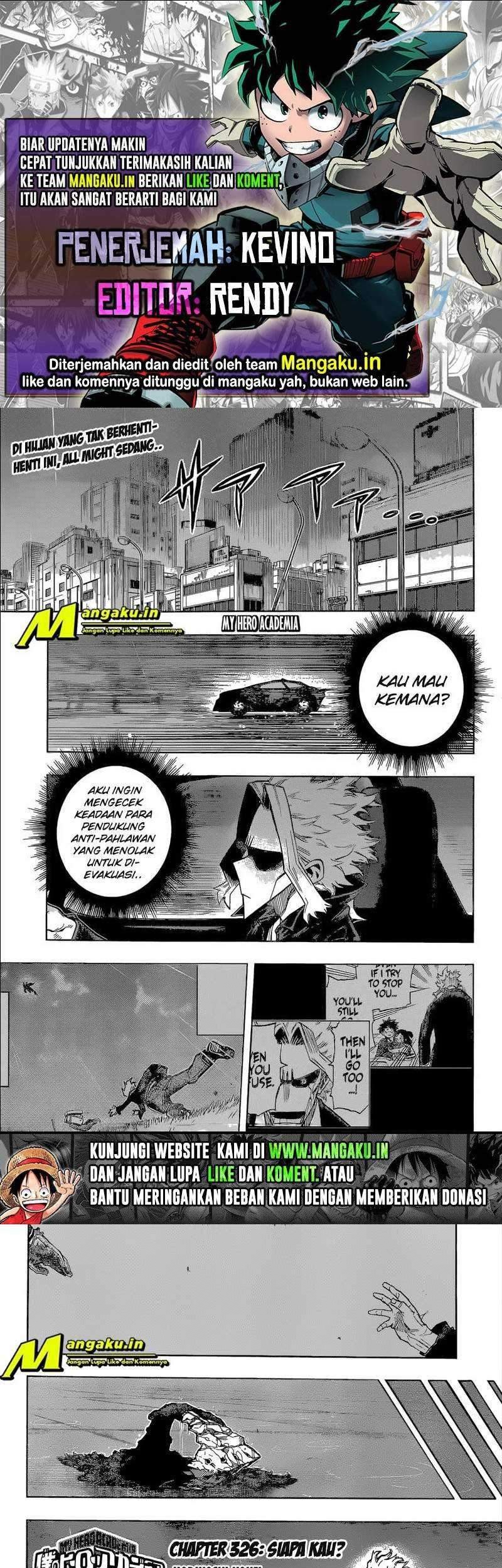 Komik Boku no Hero Academia Chapter 326 gambar nomor 1