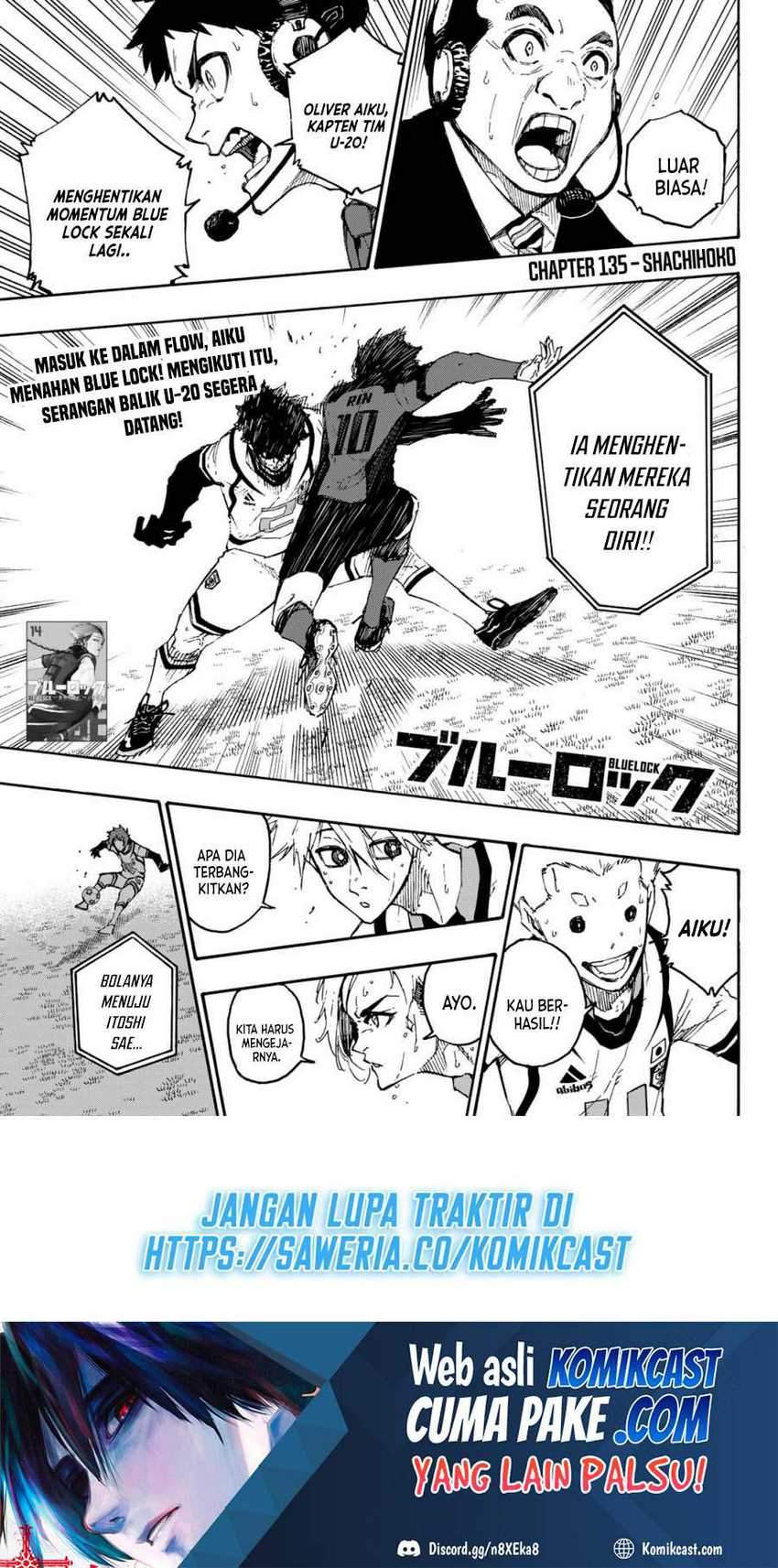 Manga Blue Lock Chapter 135 gambar nomor 2
