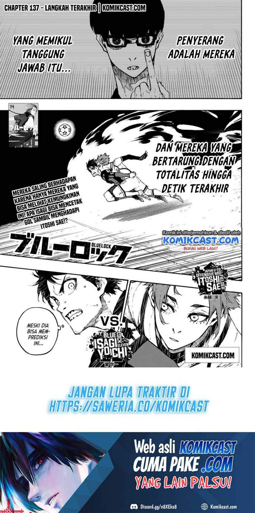 Manga Blue Lock Chapter 137 gambar nomor 2