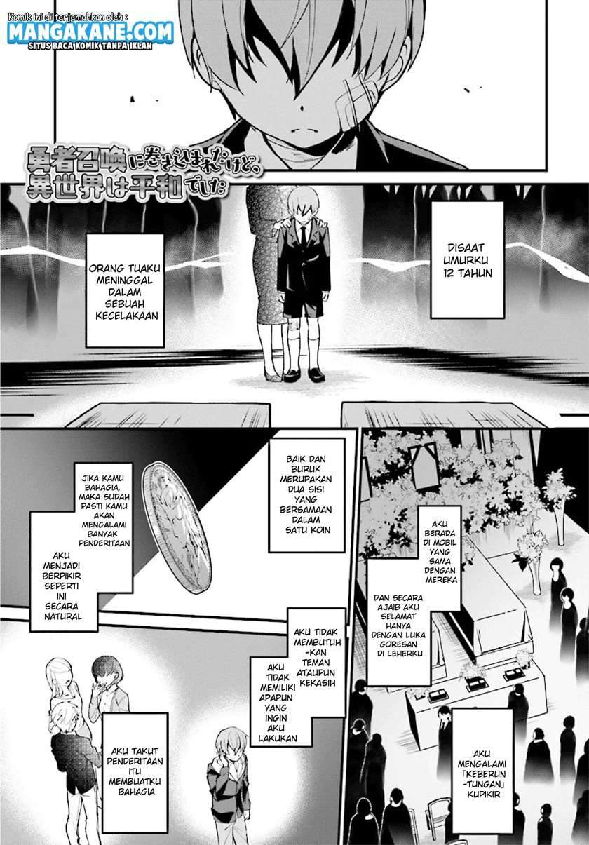 Yuusha Shoukan ni Makikomareta kedo, Isekai wa Heiwa deshita Chapter 2 Gambar 3