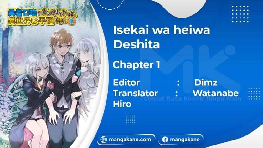 Manga Yuusha Shoukan ni Makikomareta kedo, Isekai wa Heiwa deshita Chapter 1 gambar nomor 2