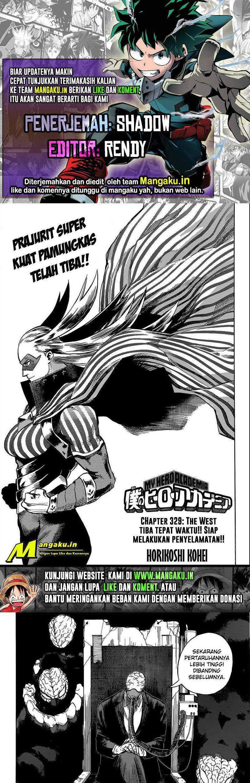 Komik Boku no Hero Academia Chapter 329 gambar nomor 1