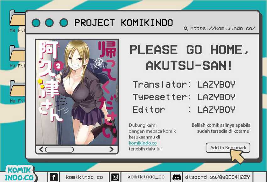 Komik Please Go Home, Akutsu-san! Chapter 65 gambar nomor 1