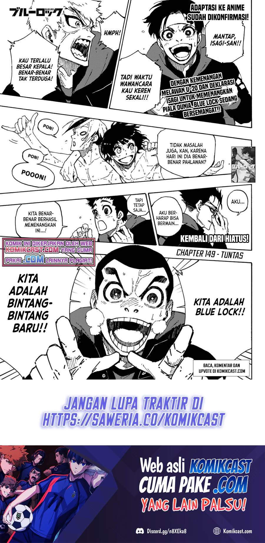 Manga Blue Lock Chapter 149. gambar nomor 2