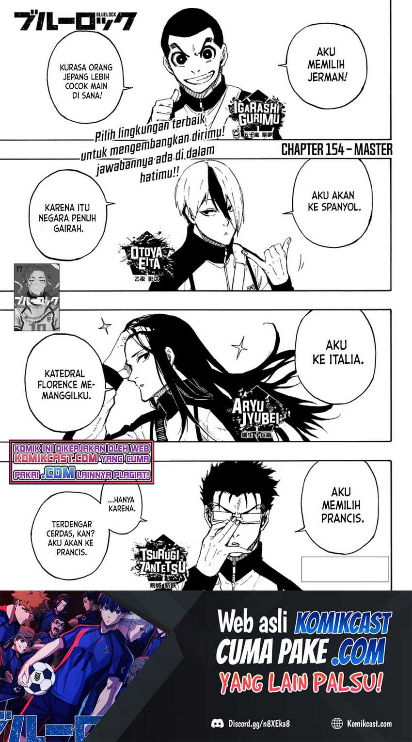 Manga Blue Lock Chapter 154 gambar nomor 2