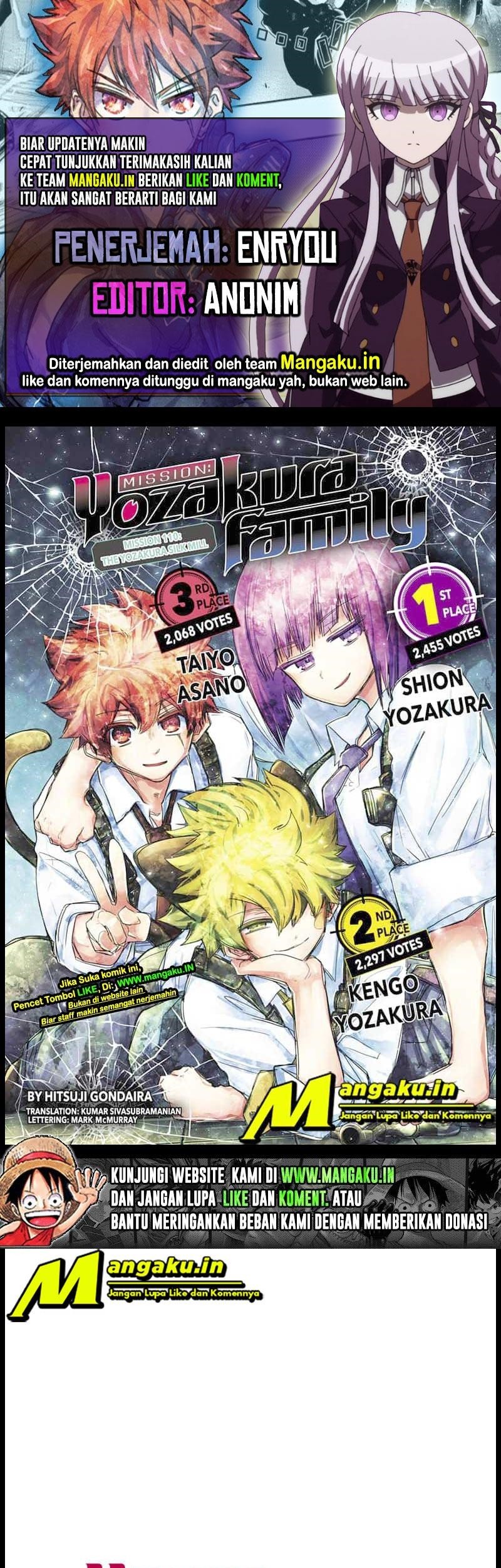 Komik Mission: Yozakura Family Chapter 110 gambar nomor 1