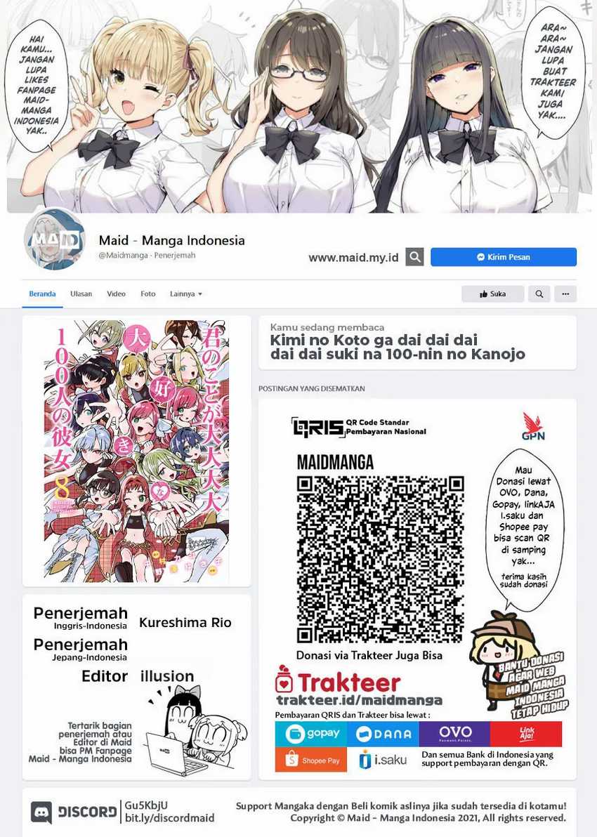 Manga Kimi no Koto ga Dai Dai Dai Dai Daisuki na 100-ri no Kanojo Chapter 71 gambar nomor 2