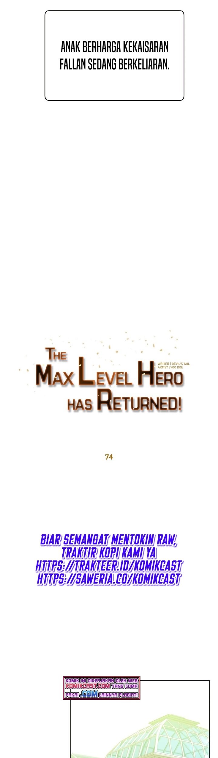 The MAX leveled hero will return! Chapter 74 Gambar 41
