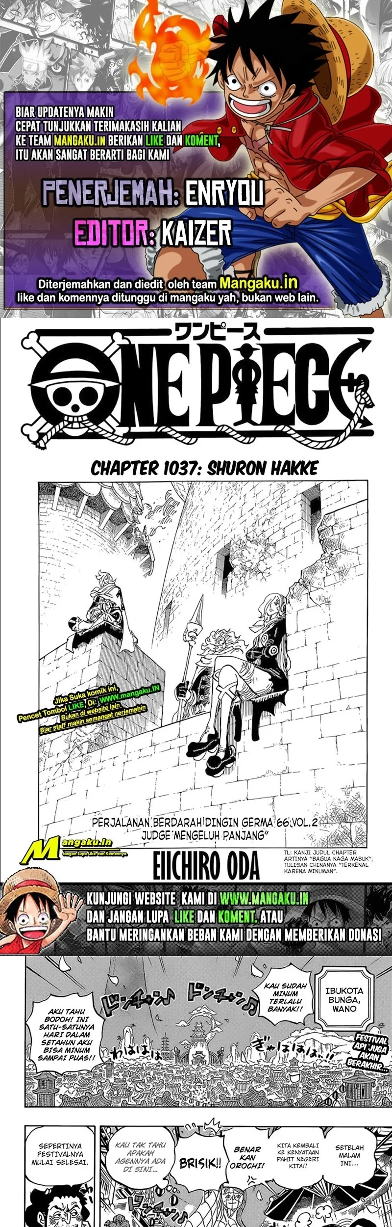Komik One Piece Chapter 1037 gambar nomor 1