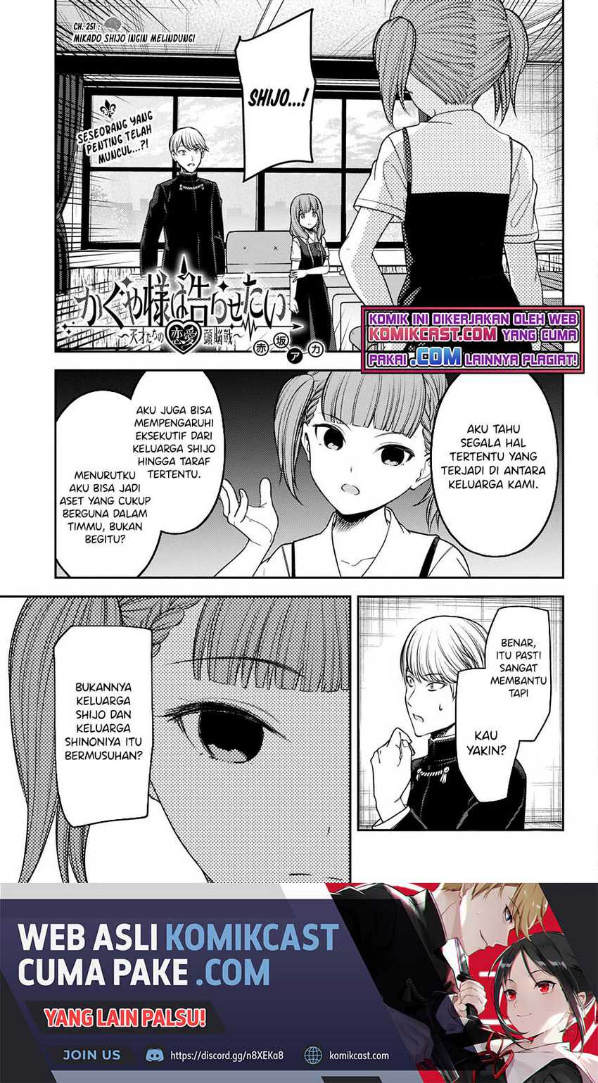 Manga Kaguya-sama wa Kokurasetai – Tensai-tachi no Renai Zunousen Chapter 251 gambar nomor 2