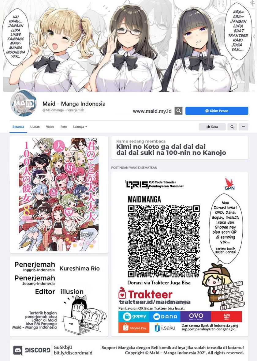 Manga Kimi no Koto ga Dai Dai Dai Dai Daisuki na 100-ri no Kanojo Chapter 82 gambar nomor 2