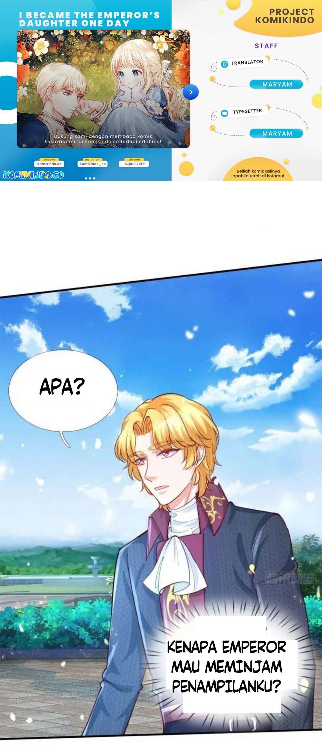 Komik I Became The Emperor’s Daughter One Day Chapter 140 gambar nomor 1